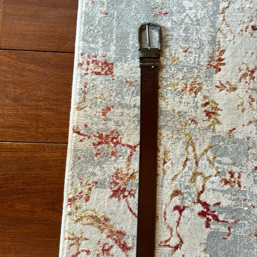Black/ brown reversible belt leather